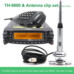 TYT TH-9800 Plus Walkie Talkie 50W Car Mobile Radio Station Quad Band 29/50/144/430MHz Dual Display Scrambler TH9800