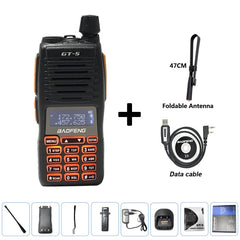 2022 BF GT-5 10W Baofeng Walkie Talkie Long Range 10 KM Two Way Ham Radio Dual PTT hf Transceiver Portable Radios Upgrade New