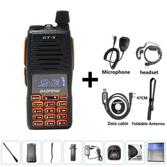 2022 BF GT-5 10W Baofeng Walkie Talkie Long Range 10 KM Two Way Ham Radio Dual PTT hf Transceiver Portable Radios Upgrade New