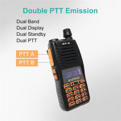 2022 BF GT-5 10W Baofeng Walkie Talkie Long Range 10 KM Two Way Ham Radio Dual PTT hf Transceiver Portable Radios Upgrade New