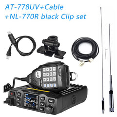 AnyTone AT-778UV II Dual Band Transceiver Mini Mobile Radio Station VHF 136-174 UHF 400-480MHz Amateur Radio  Walkie Talkie 25W