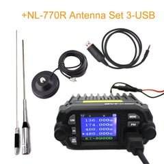 QYT KT-8900D Mini Car Mobile Radio 136-174 & 400-480MHz Ddual Band Quad Dsiplay 25W Mobile Transicever KT8900D Walkie Talkie