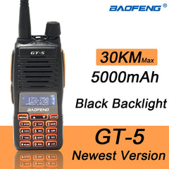 2022 BF GT-5 10W Baofeng Walkie Talkie Long Range 10 KM Two Way Ham Radio Dual PTT hf Transceiver Portable Radios Upgrade New