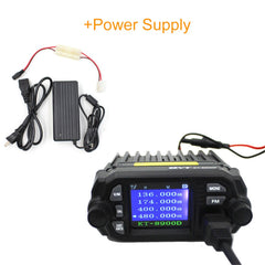 QYT KT-8900D Mini Car Mobile Radio 136-174 & 400-480MHz Ddual Band Quad Dsiplay 25W Mobile Transicever KT8900D Walkie Talkie