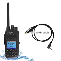TYT MD-UV390 DMR Digital Walkie Talkie UV390 IP67 Waterproof Dual Band UV transceiver GPS Optional Upgrde of MD-390 + USB cable