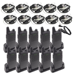 10pcs WLN KD-C1 Mini Walkie Talkie UHF 400-470 MHz 5W Power 16 Channel  MINI-handheld Transceiver Better Then BF-888S