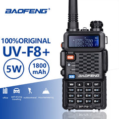 Baofeng BF-F8+ Upgrade New Walkie Talkie Police Two Way Radio Pofung F8+ 5W UHF VHF Dual Band Outdoor Long Range Ham Transceiver
