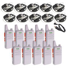 10pcs WLN KD-C1 Mini Walkie Talkie UHF 400-470 MHz 5W Power 16 Channel  MINI-handheld Transceiver Better Then BF-888S