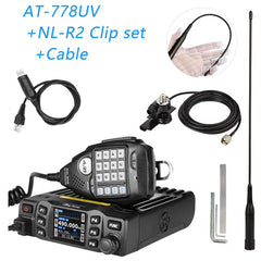 AnyTone AT-778UV II Dual Band Transceiver Mini Mobile Radio Station VHF 136-174 UHF 400-480MHz Amateur Radio  Walkie Talkie 25W