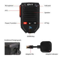 QYT BT-89 Portable Bluetooth Wireless Microphone QYT KT Series Mobile Broadcast Speaker 10 Meters Range Walkie Talkie