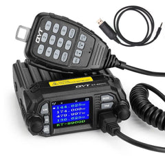 QYT KT-8900D Mini Car Mobile Radio 136-174 & 400-480MHz Ddual Band Quad Dsiplay 25W Mobile Transicever KT8900D Walkie Talkie