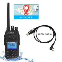 TYT MD-UV390 DMR Digital Walkie Talkie UV390 IP67 Waterproof Dual Band UV transceiver GPS Optional Upgrde of MD-390 + USB cable