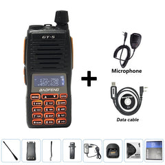 2022 BF GT-5 10W Baofeng Walkie Talkie Long Range 10 KM Two Way Ham Radio Dual PTT hf Transceiver Portable Radios Upgrade New