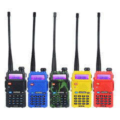 baofeng uv 5r dual band VHF UHF fm handheld talkie walkie uv5r with earpiece protective leather case