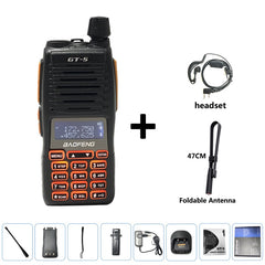 2022 BF GT-5 10W Baofeng Walkie Talkie Long Range 10 KM Two Way Ham Radio Dual PTT hf Transceiver Portable Radios Upgrade New