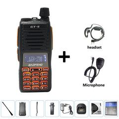 2022 BF GT-5 10W Baofeng Walkie Talkie Long Range 10 KM Two Way Ham Radio Dual PTT hf Transceiver Portable Radios Upgrade New