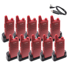 10pcs WLN KD-C1 Mini Walkie Talkie UHF 400-470 MHz 5W Power 16 Channel  MINI-handheld Transceiver Better Then BF-888S