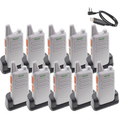 10pcs WLN KD-C1 Mini Walkie Talkie UHF 400-470 MHz 5W Power 16 Channel  MINI-handheld Transceiver Better Then BF-888S