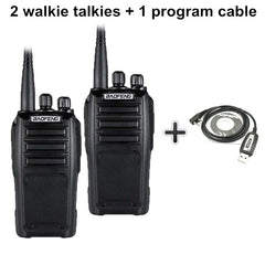 2pcs Baofeng UV-6 Walkie Talkie 8w 2000mAh 128 CH UHF VHF Dual Band Two Way Radio Woki Toki 10 KM Police Equipment Radio Amador