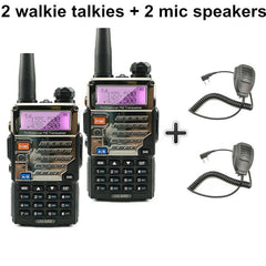 2pcs Baofeng UV-5RE Long Rang 10 KM Walkie Talkie PTT Earpieces Portable Radio Amateur Baofeng UV-5R Plus Car Radio Station UV5R