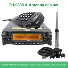TYT TH-9800 Plus Walkie Talkie 50W Car Mobile Radio Station Quad Band 29/50/144/430MHz Dual Display Scrambler TH9800