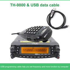 TYT TH-9800 Plus Walkie Talkie 50W Car Mobile Radio Station Quad Band 29/50/144/430MHz Dual Display Scrambler TH9800