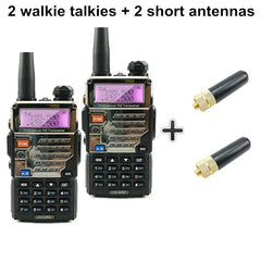 2pcs Baofeng UV-5RE Long Rang 10 KM Walkie Talkie PTT Earpieces Portable Radio Amateur Baofeng UV-5R Plus Car Radio Station UV5R