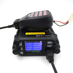QYT KT-8900D Mini Car Mobile Radio 136-174 & 400-480MHz Ddual Band Quad Dsiplay 25W Mobile Transicever KT8900D Walkie Talkie