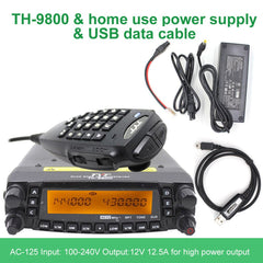 TYT TH-9800 Plus Walkie Talkie 50W Car Mobile Radio Station Quad Band 29/50/144/430MHz Dual Display Scrambler TH9800