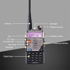 2pcs Baofeng UV-5RE Long Rang 10 KM Walkie Talkie PTT Earpieces Portable Radio Amateur Baofeng UV-5R Plus Car Radio Station UV5R