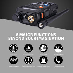 Baofeng BF-F8+ Upgrade New Walkie Talkie Police Two Way Radio Pofung F8+ 5W UHF VHF Dual Band Outdoor Long Range Ham Transceiver