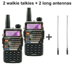 2pcs Baofeng UV-5RE Long Rang 10 KM Walkie Talkie PTT Earpieces Portable Radio Amateur Baofeng UV-5R Plus Car Radio Station UV5R