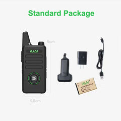 New WLN KD-C1plus Mini Walkie Talkie C1plus UHF 400-470MHz Transceiver 16 Channel VOX Slim FM Radios