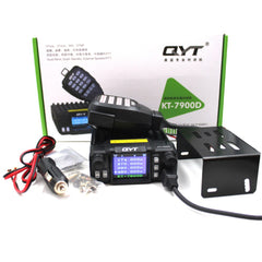 Latest Version Mini Mobile Radio QYT KT-7900D 25W Quad Band 144/220/350 / 440MHz KT7900D UV Transceiver Or With Power Supply