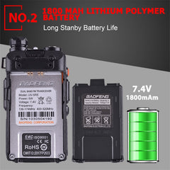 2pcs Baofeng UV-5RE Long Rang 10 KM Walkie Talkie PTT Earpieces Portable Radio Amateur Baofeng UV-5R Plus Car Radio Station UV5R