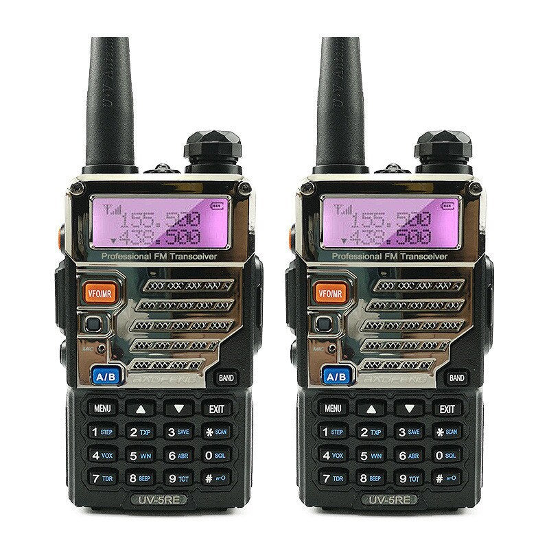 2pcs Baofeng UV-5RE Long Rang 10 KM Walkie Talkie PTT Earpieces Portable Radio Amateur Baofeng UV-5R Plus Car Radio Station UV5R
