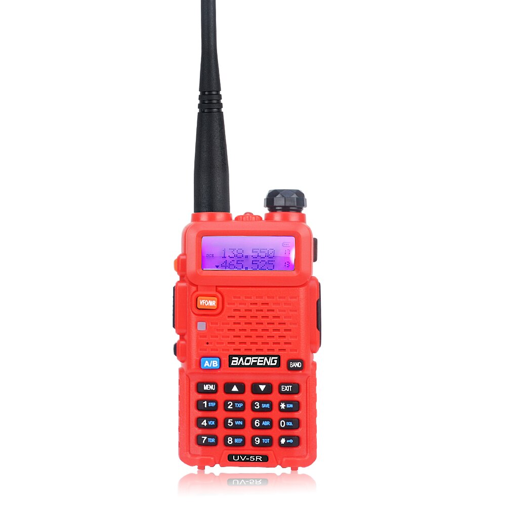 baofeng uv 5r dual band VHF UHF fm handheld talkie walkie uv5r with earpiece protective leather case