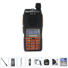 2022 BF GT-5 10W Baofeng Walkie Talkie Long Range 10 KM Two Way Ham Radio Dual PTT hf Transceiver Portable Radios Upgrade New