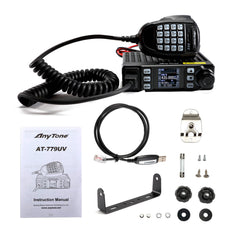 AnyTone AT-779UV Mini Mobile Radio Station  VHF 144-146 UHF 430-440MHz Dual Band Transceiver Amateur Radio  Walkie Talkie