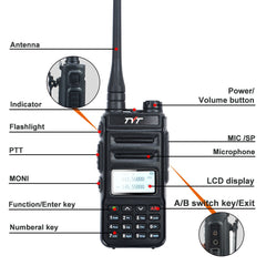 TYT TH-UV88 VOX dual band walkie talkie VHF 136-174MHz &amp; UHF 400-480MHz 5W 200CH Scrambler Portable Two way radio TYT FM Radio