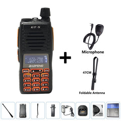 2022 BF GT-5 10W Baofeng Walkie Talkie Long Range 10 KM Two Way Ham Radio Dual PTT hf Transceiver Portable Radios Upgrade New