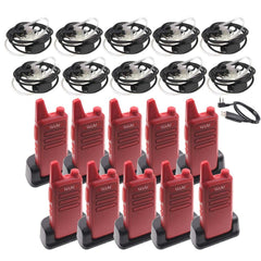 10pcs WLN KD-C1 Mini Walkie Talkie UHF 400-470 MHz 5W Power 16 Channel  MINI-handheld Transceiver Better Then BF-888S