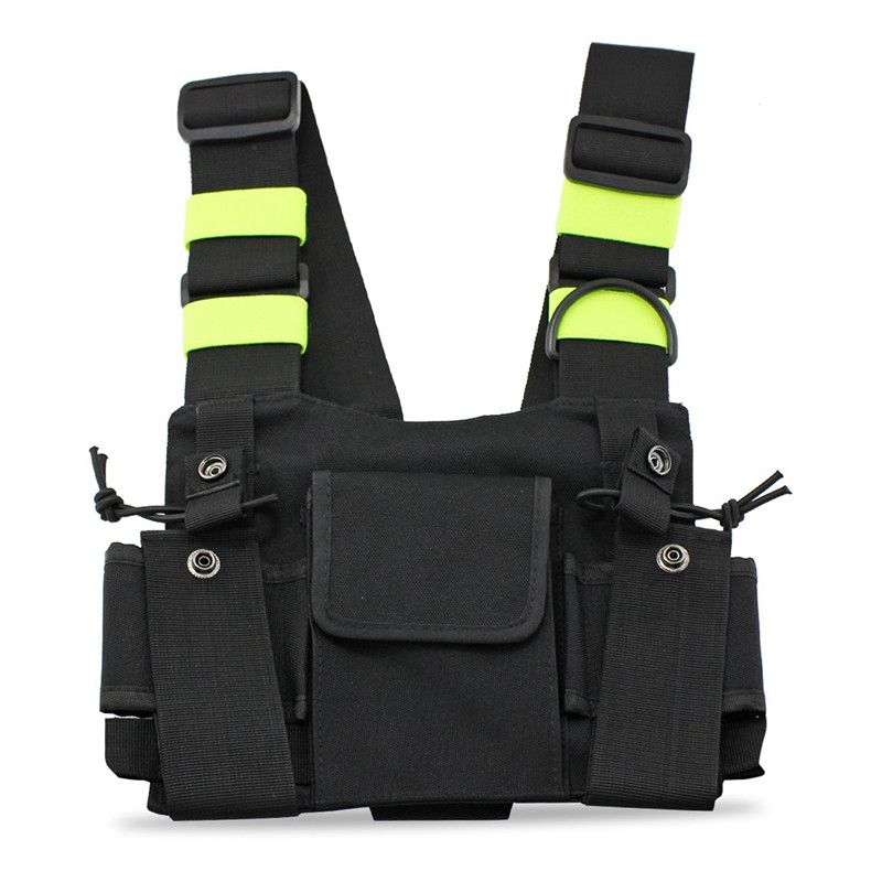Radios Pocket Radio Chest Harness Chest Front Pack Pouch Holster Vest Rig Carry Case for 2 Way Radio Walkie Talkie for Baofeng
