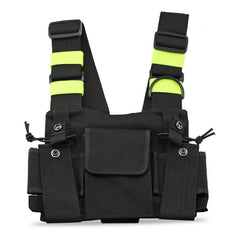 Radios Pocket Radio Chest Harness Chest Front Pack Pouch Holster Vest Rig Carry Case for 2 Way Radio Walkie Talkie for Baofeng