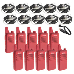 10pcs WLN KD-C1 Mini Walkie Talkie UHF 400-470 MHz 5W Power 16 Channel  MINI-handheld Transceiver Better Then BF-888S
