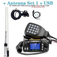 Latest Version Mini Mobile Radio QYT KT-7900D 25W Quad Band 144/220/350 / 440MHz KT7900D UV Transceiver Or With Power Supply