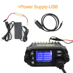 QYT KT-8900D Mini Car Mobile Radio 136-174 & 400-480MHz Ddual Band Quad Dsiplay 25W Mobile Transicever KT8900D Walkie Talkie