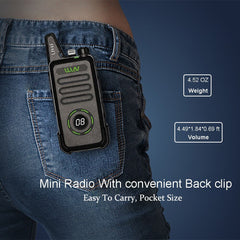 New WLN KD-C1plus Mini Walkie Talkie C1plus UHF 400-470MHz Transceiver 16 Channel VOX Slim FM Radios