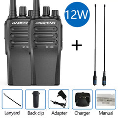 BaoFeng Walkie Talkie BF-1909 12W Powerful 50KM Long Range Portable Two Way Radio Type C Charger Transceiver hunting UV-5R