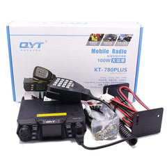 QYT KT-780 Plus Mobile Radio Single Band UHF 75W VHF 100W Quad Display Car Transceiver Station Amateur Radio Communication